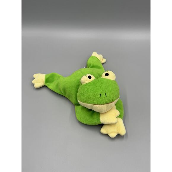 Vintage TY 1996 Pillow Pal Ribbit The Green Frog Plush 12” Stuffed Animal - Picture 1 of 8